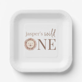 ワイルドワンライオン顔 ペーパープレート