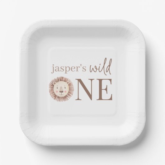 ワイルドワンライオン顔 ペーパープレート (正面)