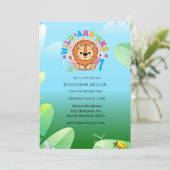 ワイルドワンライオン1歳の誕生日パーティー 招待状 (スタンド正面)