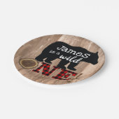 ワイルドワンランバージャックベアパーティープレート誕生日 ペーパープレート (アングル)