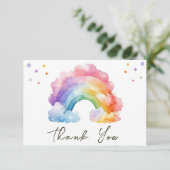 ワイルドワンレインボー子供の誕生日 サンキューカード (スタンド正面)