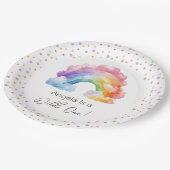 ワイルドワンレインボー子供の誕生日 ペーパープレート (アングル)
