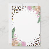 ワイルドワンレオパードサファリ2番目の誕生日招待状 招待状 (裏面)