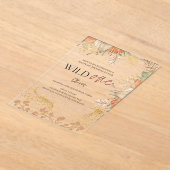 ワイルドワンレトロボホテーマファースト誕生日 アクリル招待状 (レイダウン)