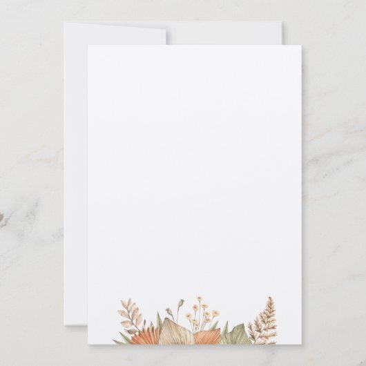 ワイルドワンレトロボホテーマファースト誕生日 招待状 (裏面)