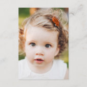 ワイルドワンレトロボホワイルドフラワー1st誕生日パーティー サンキューカード (裏面)