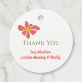 ワイルドワンレトロレインボーデイジーファースト誕生日 フェイバータグ (裏面)