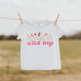 ワイルドワンワイルドフラワーの幼児Tシャツ ベビーTシャツ