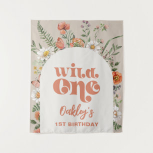 ワイルドワンワイルドフラワーの背景 タペストリー