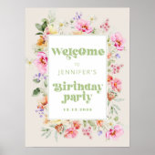 ワイルドワンワイルドフラワーガールバースデーパーティーへようこそ ポスター (正面)