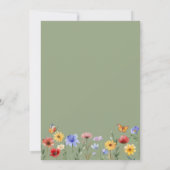 ワイルドワンワイルドフラワーバタフライ1st誕生日 招待状 (裏面)