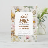 ワイルドワンワイルドフラワー1st誕生日 招待状 (スタンド正面)