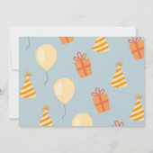 ワイルドワンワニ誕生日ファーストパーティー写真 招待状 (裏面)