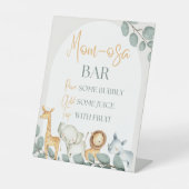 ワイルドワン動物園テーマベビーシャワー台座看板 台座サイン (正面)