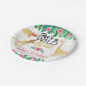 ワイルドワン恐竜ガールズ1st誕生日 ペーパープレート (アングル)