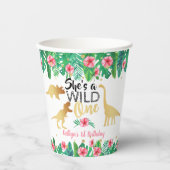 ワイルドワン恐竜ガールズ1st誕生日 紙コップ (正面)