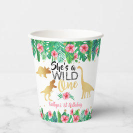 ワイルドワン恐竜ガールズ1st誕生日 紙コップ