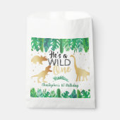 ワイルドワン恐竜ボーイズ1歳の誕生日パーティー フェイバーバッグ (正面)