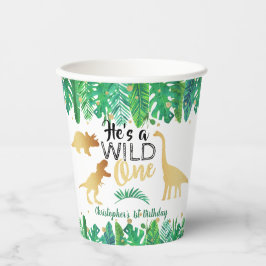 ワイルドワン恐竜ボーイズ1歳の誕生日 紙コップ