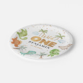 ワイルドワン恐竜第1誕生日紙プレート ペーパープレート (アングル)