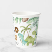 ワイルドワン恐竜第1誕生日紙杯 紙コップ (裏面)
