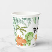 ワイルドワン恐竜第1誕生日紙杯 紙コップ (正面)