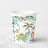 ワイルドワン恐竜1st誕生日紙カップ 紙コップ (正面)