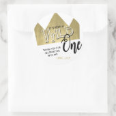 ワイルドワン感謝ステッカー誕生日好意ステッカー ラウンドシール (バッグ)