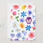 ワイルドワン春ガーデンワイルドフラワーバースデーパーティー 招待状 (裏面)