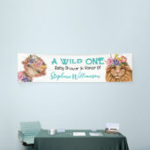 ワイルドワン最初のライオン猿の男女兼用ベビー 横断幕 (トレードショー)