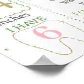 ワイルドワン最初の誕生日マイルストーンの女の子のサイン ポスター (角)