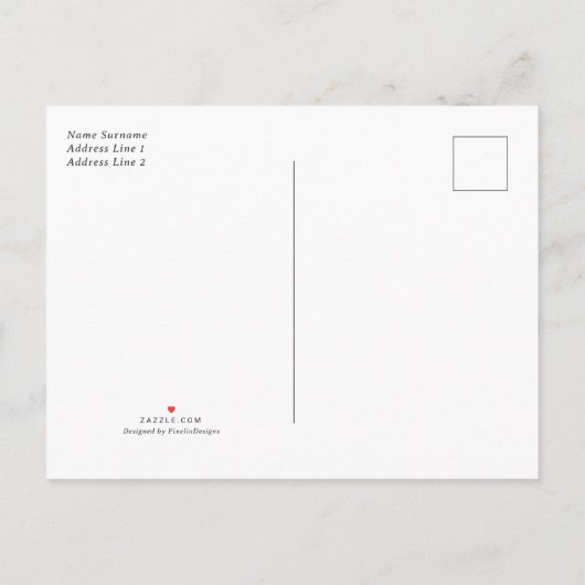 ワイルドワン男の赤ちゃんシャワーサファリベビーアニマル インビテーションポストカード (裏面)