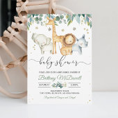 ワイルドワン男子サファリベイビーシャワー 招待状