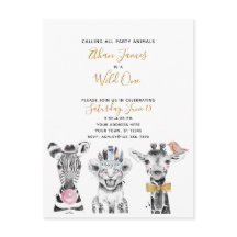 ワイルドワン白黒イエローチャイルドバースデーパーティー