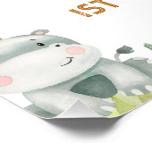 ワイルドワン素朴サファリ1th誕生日ウェルカムサイン ポスター (コーナー)