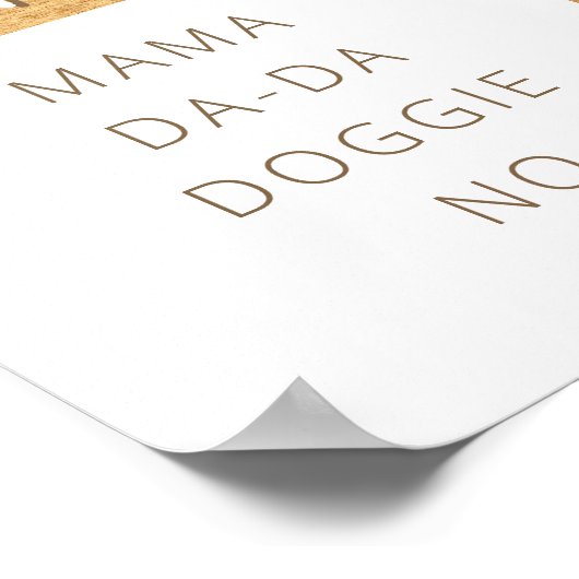 ワイルドワン素朴鹿アントラー1歳の誕生日マイルストーン ポスター (角)