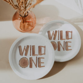 ワイルドワン素朴1歳の誕生日 ペーパープレート