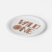 ワイルドワン素朴1歳の誕生日 ペーパープレート (アングル)