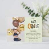 ワイルドワン緑のフォトスクリプト サンキューカード (スタンド正面)