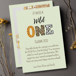 ワイルドワン緑のフォトスクリプト サンキューカード