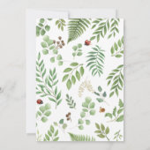 ワイルドワン誕生日ウッドランドアニマルズグリーンインヴィータ 招待状 (裏面)