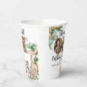 ワイルドワン誕生日サファリ動物写真 紙コップ (左)