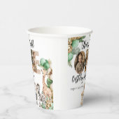 ワイルドワン誕生日サファリ動物写真 紙コップ (右)