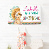 ワイルドワン誕生日トライバルバナー1st誕生日 横断幕 (インサイチュ)