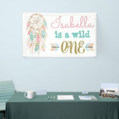 ワイルドワン誕生日バナートライバル1歳の誕生日 横断幕 (トレードショー)