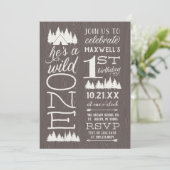 ワイルドワン誕生日パーティー(1歳の誕生日) 招待状 (スタンド正面)