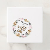 ワイルドワン誕生日ヒョウ印刷ワイルドジャングルパーティー フェイバータグ (インサイチュ)