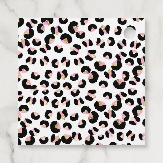 ワイルドワン誕生日ヒョウ印刷ワイルドジャングルパーティー フェイバータグ (裏面)