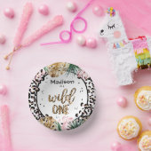 ワイルドワン誕生日ヒョウ印刷ワイルドジャングルパーティー ペーパーボウル (パーティー)