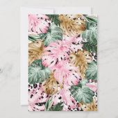 ワイルドワン誕生日ヒョウsafariジャングル誕生日 招待状 (裏面)